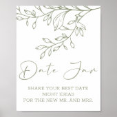 Salbei Boho Blumen Date Night Poster (Vorne)