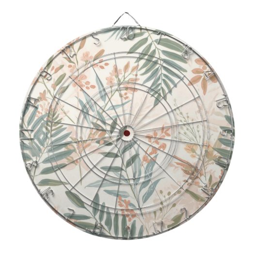 Salbei Botanical Blush Blatt Aquarellmuster Dartscheibe (vorne)