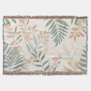 Salbei-Botanical-Blush-Blatt-Aquarellmuster Decke