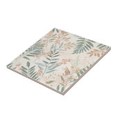 Salbei-Botanical-Blush-Blatt-Aquarellmuster Fliese (Seite)