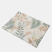 Salbei-Botanical-Blush-Blatt-Aquarellmuster Fußmatte (Schrägansicht)