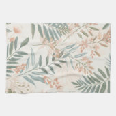 Salbei Botanical Blush Blatt Aquarellmuster Geschirrtuch (Horizontal)