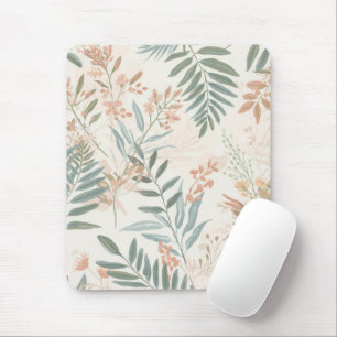 Salbei Botanical Blush Blatt Aquarellmuster Mousepad