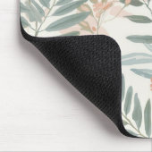 Salbei-Botanical-Blush-Blatt-Aquarellmuster Mousepad (Ecke)