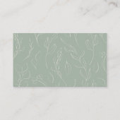 Salbei-Botanical-Script-Brautabschieds-Geschenk Begleitkarte (Rückseite)