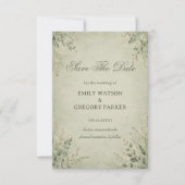 Salbei Botanisch Elegant Save The Date (Vorderseite)