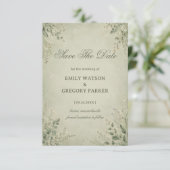 Salbei Botanisch Elegant Save The Date (Stehend Vorderseite)