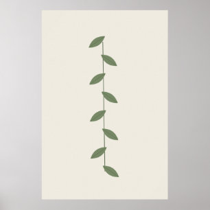 Salbei-Botanischer-Blattdruck-Wandkunst Poster