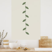 Salbei-Botanischer-Blattdruck-Wandkunst Poster (Küche)