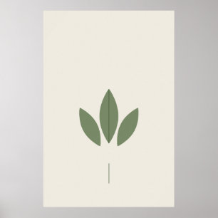 Salbei-Botanischer-Blattdruck-Wandkunst Poster