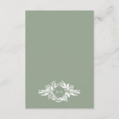 Salbei botanischer Kranz Hochzeit extra Infos Begleitkarte (Rückseite)