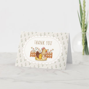 Salbei Cottagecore Hühner Blumen Baby Shower Dankeskarte
