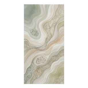 Salbei-Creme-Marmor-Fluss-Wandkunstposter Poster