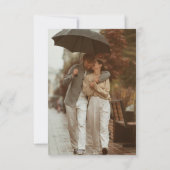 Salbei | Einfaches Calligraphy Floral Wedding Foto Save The Date (Rückseite)