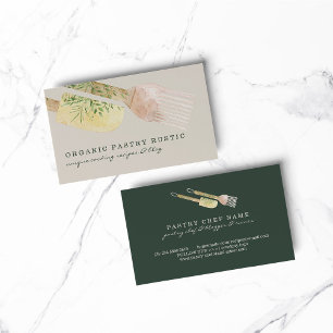 Salbei elfenbein Backspatel Kuchenpinsel floral Visitenkarte
