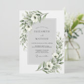 Salbei Ethereal Bloom Hochzeit Einladung (Stehend Vorderseite)