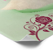 Salbei-Eukalyptus-Burgunder-Blumen-Hochzeits-Willk Poster (Ecke)