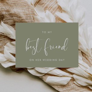Salbei Für meine beste Freundin zur Hochzeit Karte