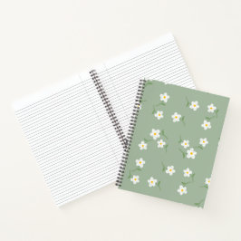 Salbei Gänseblümchen Blumen Notizbuch | Handgezeic