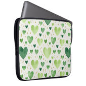 Salbei-Garten-Aquarell-Herzen Laptopschutzhülle (Vorne Rechts)