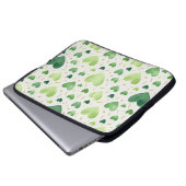 Salbei-Garten-Aquarell-Herzen Laptopschutzhülle (Vorne Knopf)
