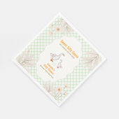Salbei-Gingham-Daisy-Boho-Alberner-Gans-Baby-Party Serviette (Ecke)