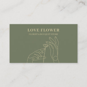 Salbei Gold Florist Handgezeichnet Botanisch Visitenkarte