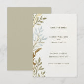 Salbei-Goldblatt-Save-The-Date-Karte Save The Date (Vorne/Hinten)