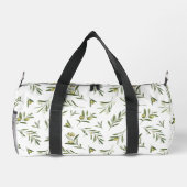 Salbei-Grün-Aquarell-Oliven Duffle Bag (Rückseite)