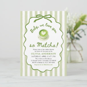Salbei Grün Baby Wir lieben dich so Matcha Babypar Einladung