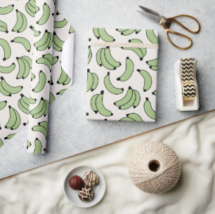 Salbei-Grün-Banane-Cabana Helle Tropen Geschenkpapier