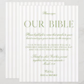 Salbei-Grün & Beige Hochzeit Unser Bibelzeichen (Vorne/Hinten)