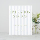 Salbei Grün & Blau Streifen Hydrationsstation Schi (Stehend Vorderseite)