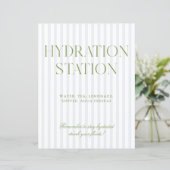 Salbei Grün & Blau Streifen Hydrationsstation Schi (Stehend Vorderseite)