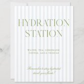 Salbei Grün & Blau Streifen Hydrationsstation Schi (Vorderseite)