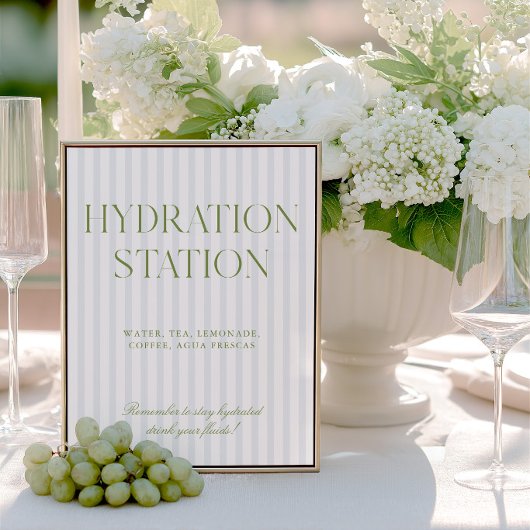 Salbei Grün & Blau Streifen Hydrationsstation Schi