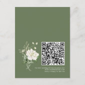 Salbei-Grün Eukalyptus & Rose Elfenbein QR-Code Ho Begleitkarte (Rückseite)