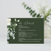 Salbei Grün Eukalyptus & Rose Elfenbein QR Code Ho Begleitkarte (Stehend Vorderseite)