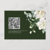Salbei Grün Eukalyptus & Rose Elfenbein QR Code Ho Begleitkarte (Rückseite)