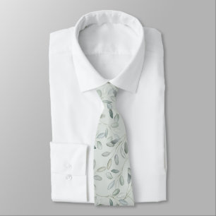 Salbei-Grün-Eukalyptus-Zweig-Aquarell-Hochzeit Krawatte