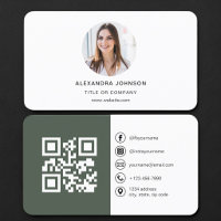 Salbei-Grün-Foto-QR-Code