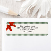 Salbei-Grün-Gingham-Karo-Weihnachten (Insitu)
