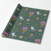 Salbei grün Hocus Pocus niedlich Hexenkatze Hallow Geschenkpapier (Ungerollt)
