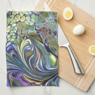 Salbei grün, lila blau geschirrtuch