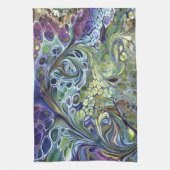 Salbei grün, lila blau geschirrtuch (Vertikal)