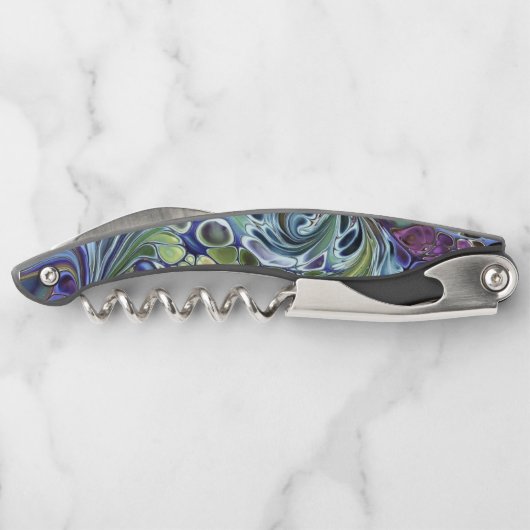 Salbei grün, lila blau kellnermesser (Rückseite)