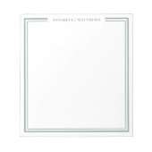 Salbei-Grün Monogramm Notizblock (Vorderseite)