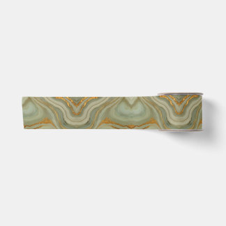 Salbei-Grün-Onyx mit Gold Satinband