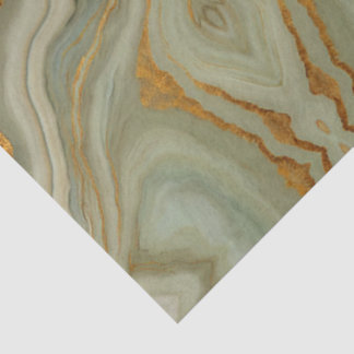 Salbei-Grün-Onyx mit Gold Seidenpapier