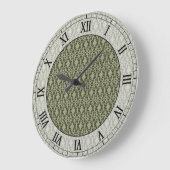 Salbei, grün und braun große wanduhr (Winkel)